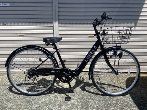 新品★未使用　シティサイクル 26インチ　シマノ製6段変速　ブラック