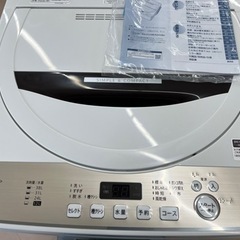 美原店　2020年製★美品 中古★SHARP 6㎏ 穴なし槽で節水・黒カビブロック!!槽の樹脂まるごと抗菌加工! 洗濯機ES-GE6D-T家電 生活家電 洗濯機