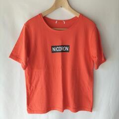 【ニコロン　Tシャツ フリーサイズ】オレンジ　男女兼用