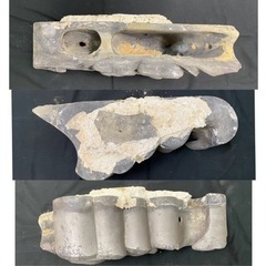 MJ263【鬼瓦】巨大鬼瓦3点セット 