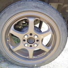 タイヤナンカンNS2、ホイール5次元プロレーサーGN＋タイヤとホイール4本セット売り