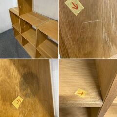 無印良品/MUJI スタッキングシェルフ カスタム品 専用引出4つ オーク材 オープンラック 収納家具 間仕切 中古家具 店頭引取歓迎 R8323