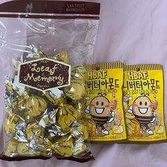 リーフメモリー＆韓国のハニーバターアーモンド２袋