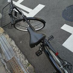 美品☆Kon\'s Labo[コンズ ラボ]スラッシュ27吋 シティサイクル 外装6段/LEDオート(マットブラック)