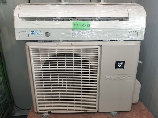 ワ0028 SHARP2014年式2.8kw10畳適用35000円＠標準工事込み大阪市内価格