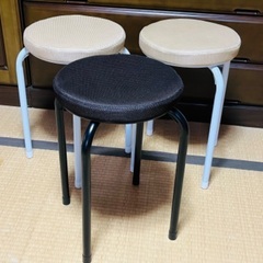 【美品】丸椅子 スツール 3個セット
