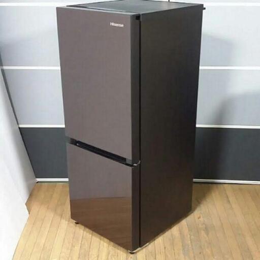 ☑︎ご成約済み■お洒落■2018年製■ハイセンス 154L「ガラストップ2ドア」冷蔵庫 ダークブラウン HR-G1501