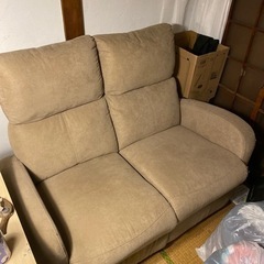【無料】家具 ソファ 2人掛けリクライニングソファ