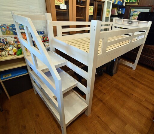 ●近郊格安配送(^^♪●定価18万●三友ファニチャー　ロフトベット　中古品●相模原　横浜　神奈川●ロフトベッド　ハッピー●