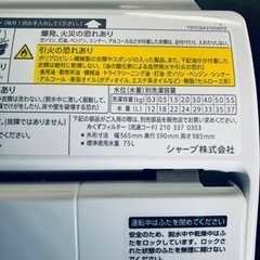 シャープ　電気洗濯乾燥機　ES-TG55L-A