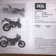 SUZUKI  SV650  IXIL(イクシル)  デュアル スリップオン　マフラー　[中古]