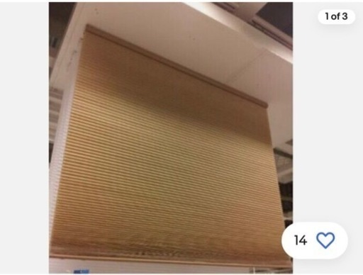カーテンレール用の金具あり⭐︎2本セット IKEA ジャパンディ ハニカムシェード  ブラインド 100×210 採光