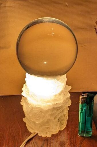 天然石パワーストーンクリアクォーツ丸玉 開運 幸運 占い ヒーリング 守護 心を癒すパワーを持つ水晶球体 クリスタル台座付き ライトアップ機能付き