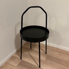 極美品　IKEA/イケア BURVIK:サイドテーブル ブラック