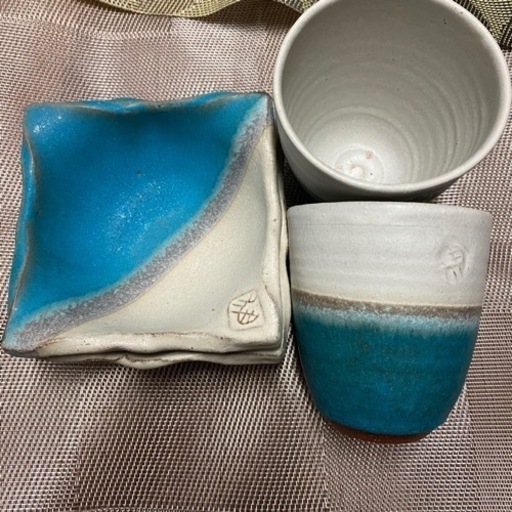 コップ、小皿セット　有田焼？
