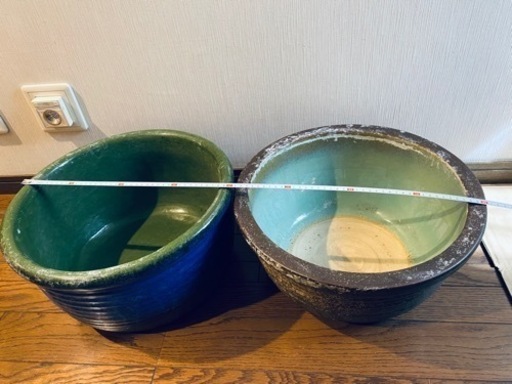 大至急☆20%OFF☆陶器　睡蓮鉢　ビオトープ鉢　水瓶
