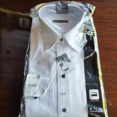 胸元キレイ３９長袖、イージーケアスリムワイシャツ白未使用品。
