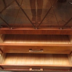 MJ161【西洋家具】無垢材 飾り棚 キャビネット 横183cm×奥47cm×高135cm