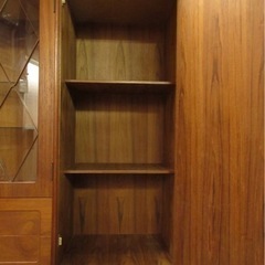 MJ161【西洋家具】無垢材 飾り棚 キャビネット 横183cm×奥47cm×高135cm 