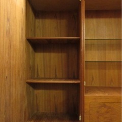 MJ161【西洋家具】無垢材 飾り棚 キャビネット 横183cm×奥47cm×高135cm 