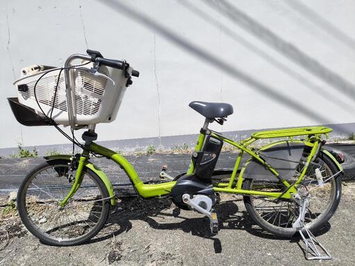 Panasonic☆チャイルドシート、充電器付属☆グリーン20インチ☆電動アシスト自転車