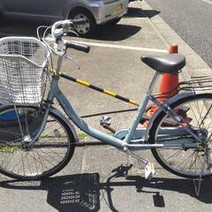 自転車 ママチャリ ミヤタ 24インチ ３段ギア 水色