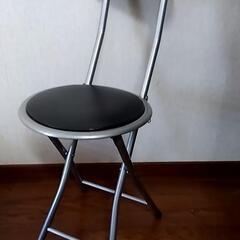 家具 椅子 ハイチェア　折り畳み椅子　黒