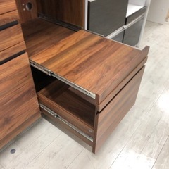 3枚扉レンジボード ブラウン×ブラック【トレファク堺福田店】