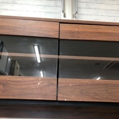 3枚扉レンジボード ブラウン×ブラック【トレファク堺福田店】