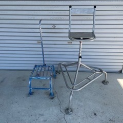 ぶどう園使用回転椅子踏台セット