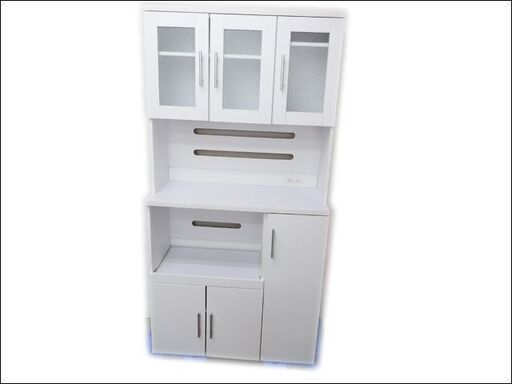 新札幌 ホームテイスト 食器棚/キッチンボード キッチン収納 幅90×奥行41×高さ180cm/No.2527