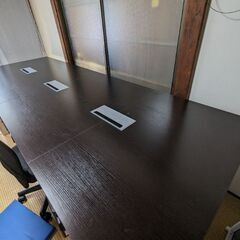 連結式会議テーブルと椅子4脚無料
