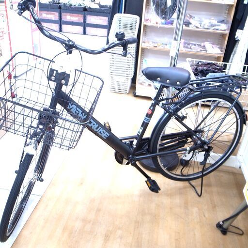 143/605 VIEW CRUISE シティーサイクル 自転車 26インチ 通学 通勤 ブラック 極美品