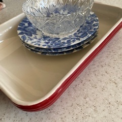 ニトリグラタン皿大　ナルミ食器３枚　インドガラス