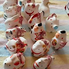 すみれ旅館の干支鈴入り焼き物コンプリートセット