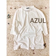 【AZUL by moussy】ビジュー付き  カットソー【プチ...