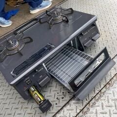 福岡市内配送無料　2021年 パロマ ガステーブル 水無し片面焼き 都市ガス(12A・13A) 左強火 IC-S87K-L