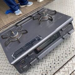 福岡市内配送無料　2021年 パロマ ガステーブル 水無し片面焼き 都市ガス(12A・13A) 左強火 IC-S87K-L