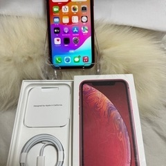 iphone XR プロダクトレッド　64GB SIMフリー　バ...