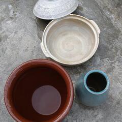 土鍋　壺　花瓶　無料　（陶器）