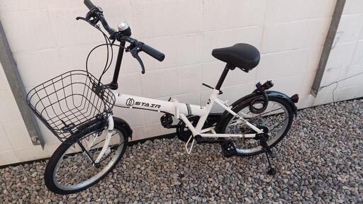 未使用　折り畳み自転車　ホワイト