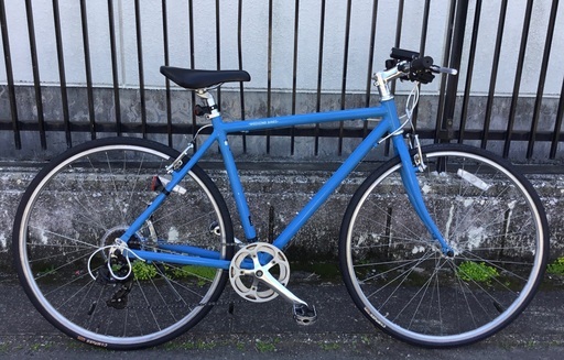 ＜整備済・美品車＞WEEKENDBIKES（ウィークエンドバイクス）前後タイヤとグリップ新品交換で超お得品！ クロスバイク・シマノ7段変速 ブルー・サイズ510㎜・清掃済みで綺麗です