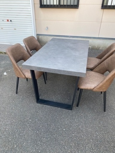 福岡市内配送無料 ダイニングテーブルセット ダイニングセット 4人掛け テーブル クライド ジュピター 4点セット 食卓用