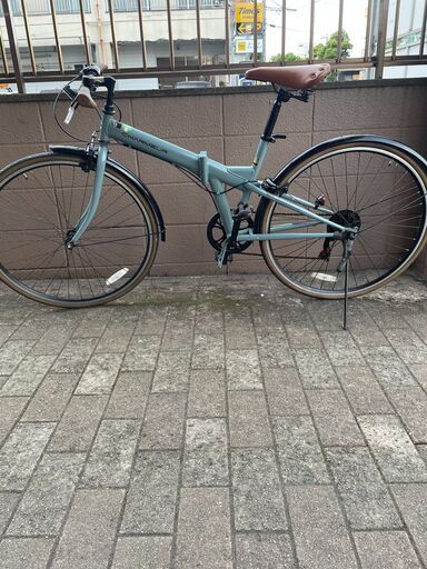 リサイクルショップどりーむ荒田店　No1250 自転車　クロスバイク　折りたたみ　ギア切り替え付き♪　CHARMEUR　シャムー　珍しい折りたたみクロスバイク　女性も乗れる♪