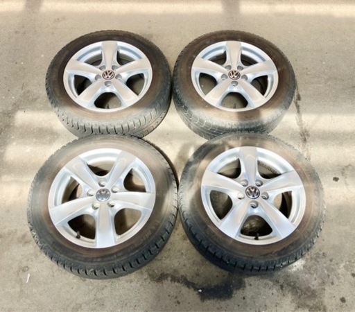 VW フォルクスワーゲン 純正アルミ付スタッドレス185/60R15 15×6J PCD100-5穴　ワーゲン　ポロ