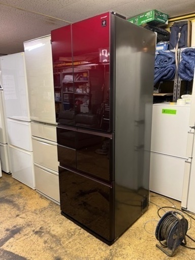 近隣送料無料!! 大容量501L!! SHARP 6ドア SJ-GT50A-R 2015年 家具 収納家具 食器棚、キッチン収納