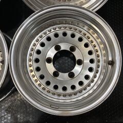 DAS BESTE AUF DER WELT CAMPEAO DO MUNDO 15インチ 4本 8J6HPCD139.7約-28 レンコンディッシュ 深リム 希少 78プラド等　(VHD425)