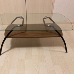 ニトリ　ガラステーブル センターテーブル　ローテーブル