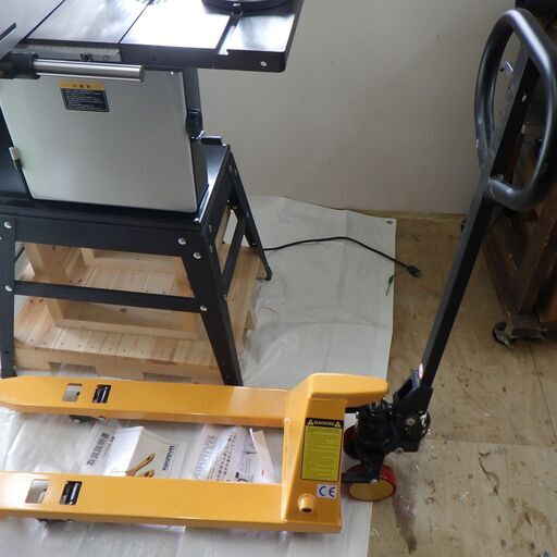 KIKAIYA ハンドリフト 3500kg ダブルローラー（ワイド・ロング） フォーク長さ1220mm 全幅685mm 余裕の3.5トン ハンドパレッ