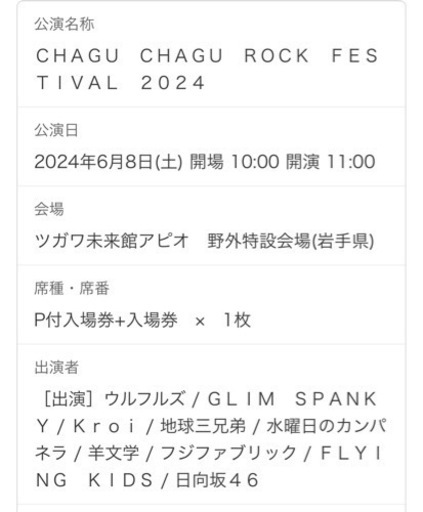 値引き対応します】CHAGU CHAGU ROCK FESTIVAL 2024（チャグロック）6